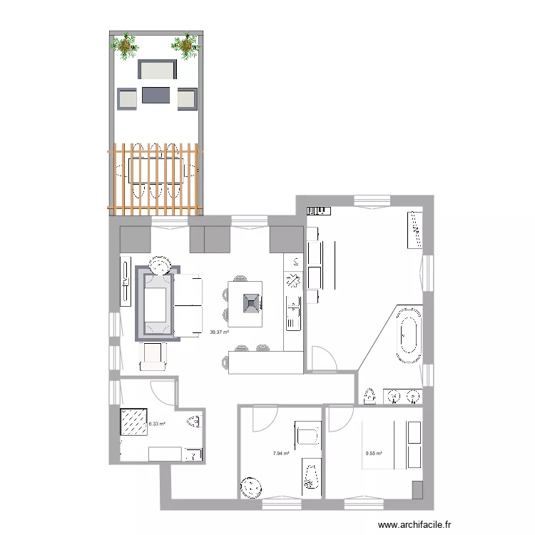projet 2 etage evry. Plan de 