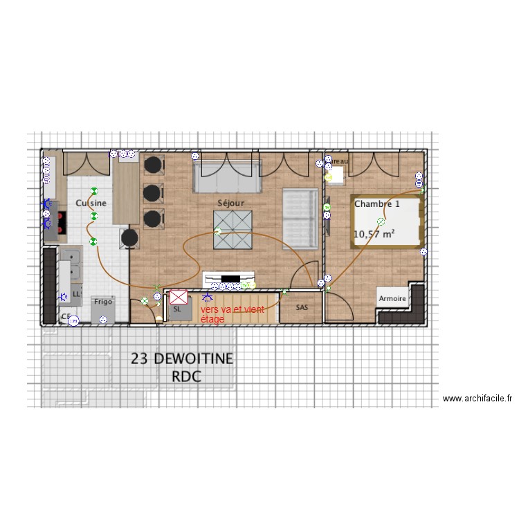 plan dewoitine rdc 1. Plan de 0 pièce et 0 m2