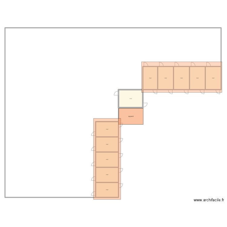 chenil. Plan de 11 pièces et 149 m2