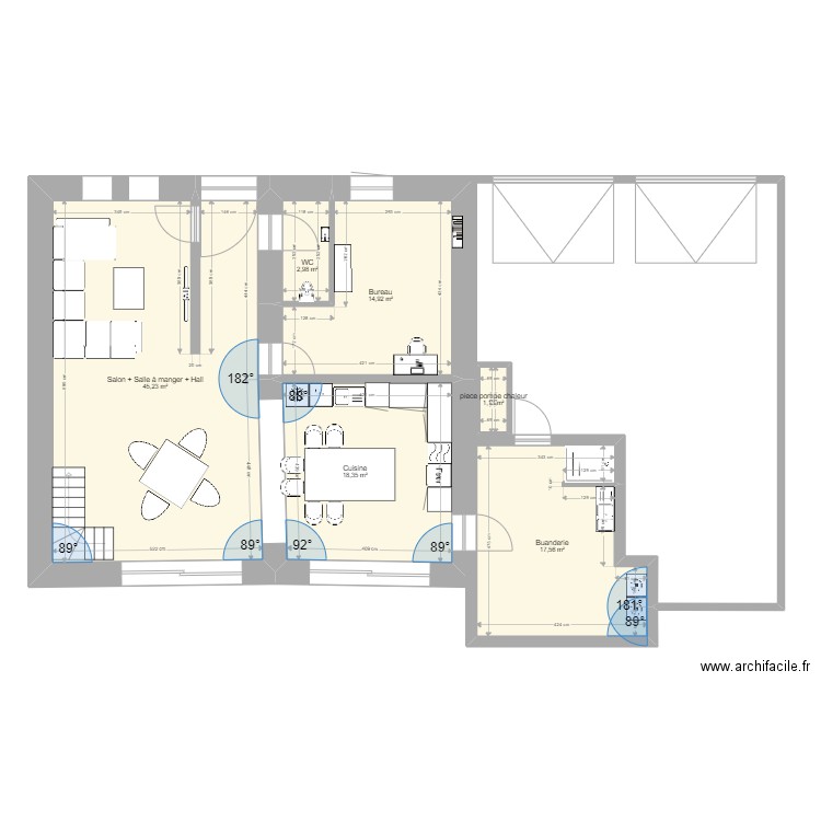 plan rez eme phill. Plan de 0 pièce et 0 m2