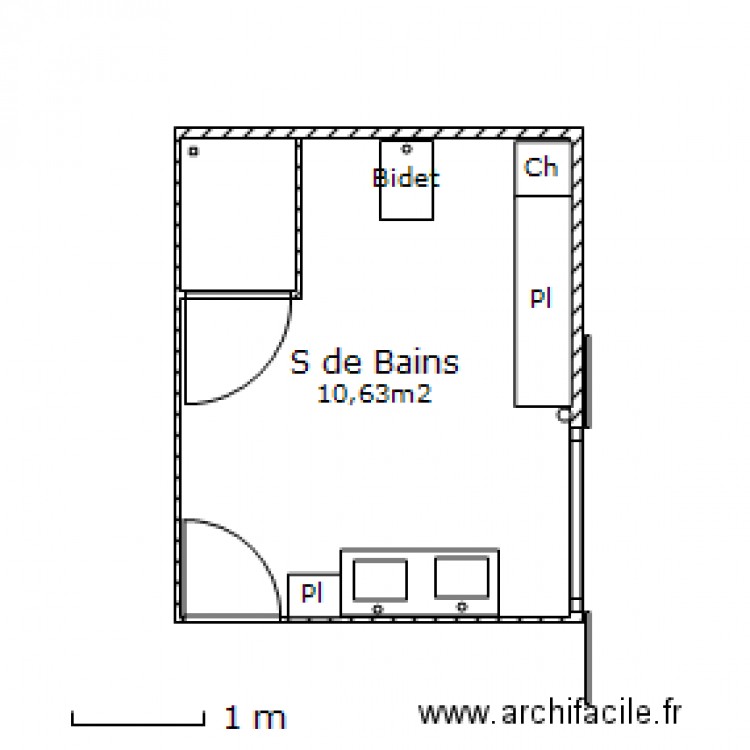 Salle de bains1/2. Plan de 0 pièce et 0 m2