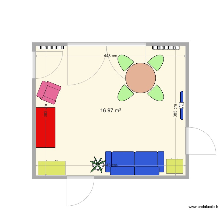 Salon Boileau. Plan de 0 pièce et 0 m2