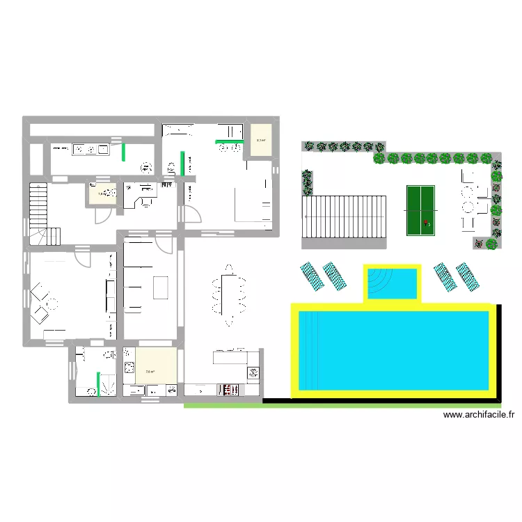 Ambolo Interm&eacute;diaire FINAL V8. Plan de 3  et 12 m²