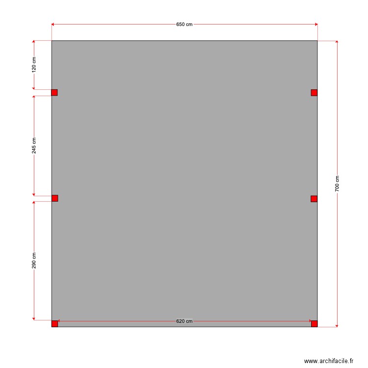 abri taille 700 x 650. Plan de 0 pièce et 0 m2