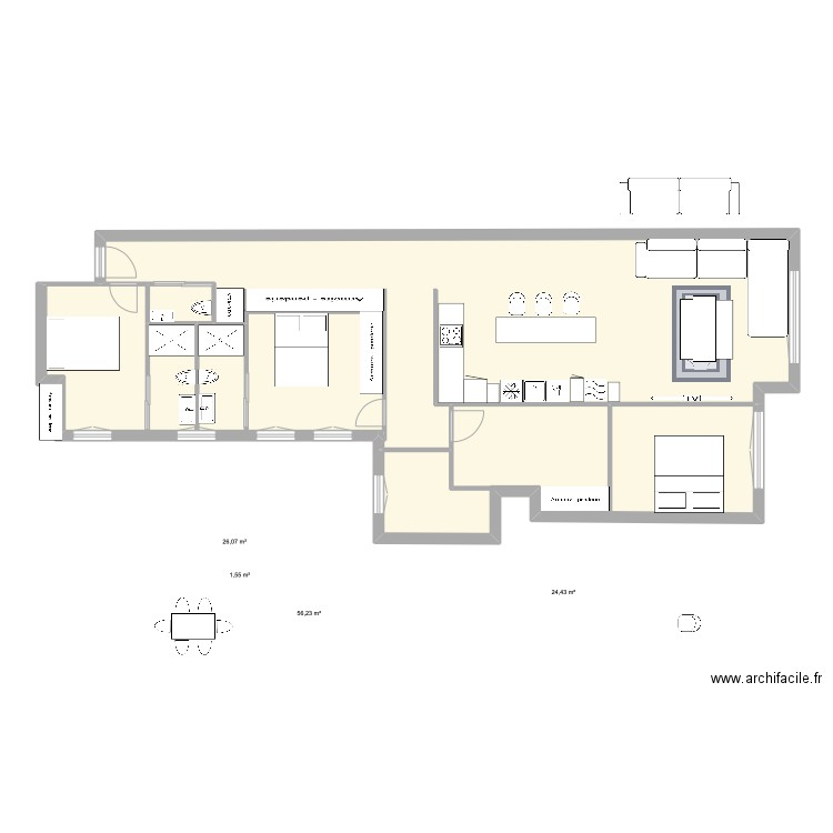 lagasca 27 3e 4. Plan de 4 pièces et 108 m2