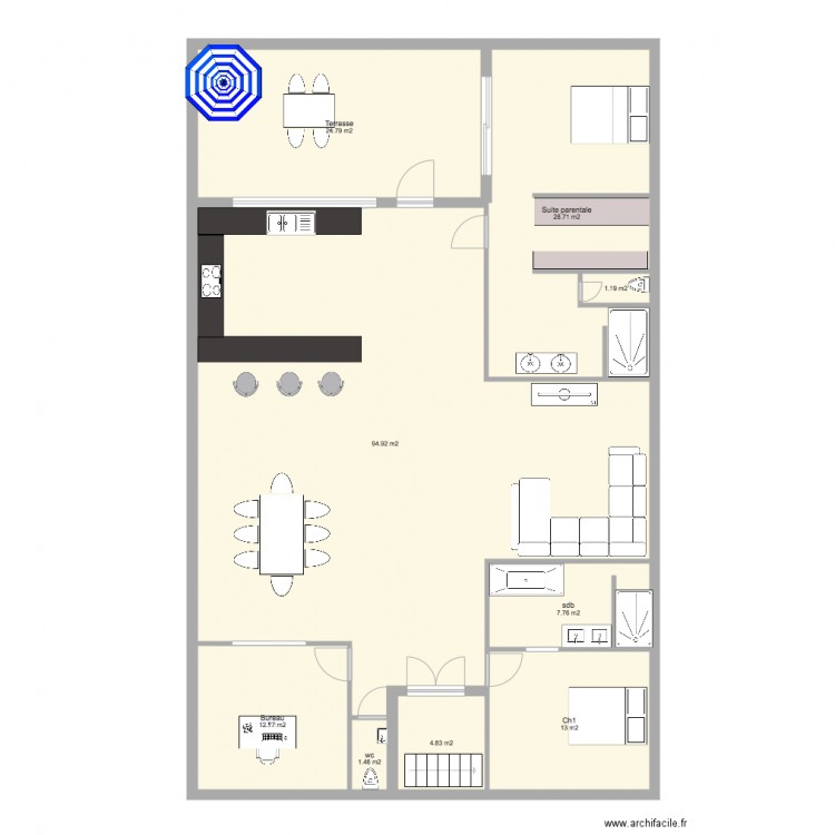 Projet 2 Jeanne et Flo. Plan de 0 pièce et 0 m2