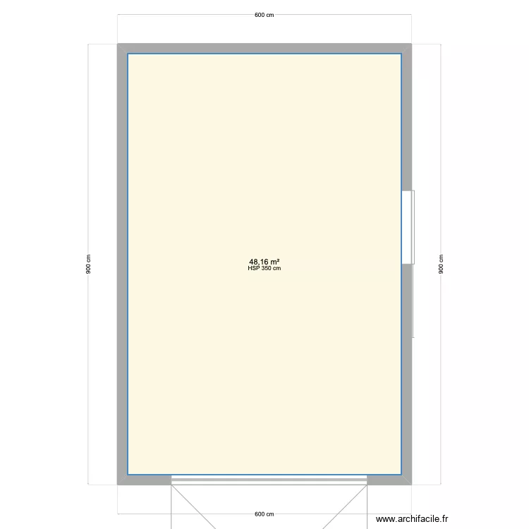garage toit plat. Plan de 