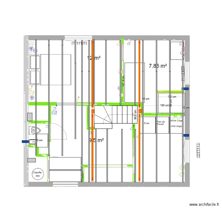 Faux Plafonds 2023-03-19. Plan de 1 pièce et 45 m2