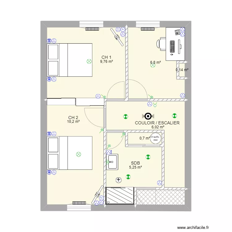 R1 - Maison TIRAUX ELEC. Plan de 