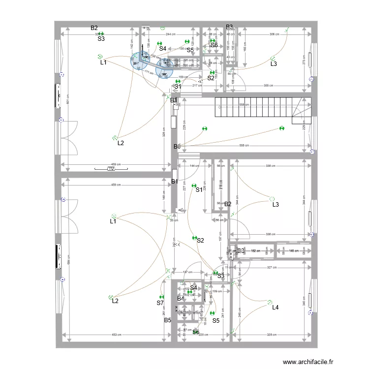 corcieux 1er Etage Eclairage. Plan de 