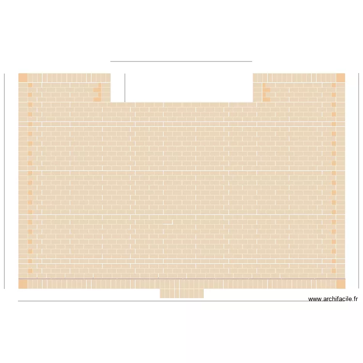 appareillage pavés terrasse. Plan de appareillage pavés terrasse. Plan de