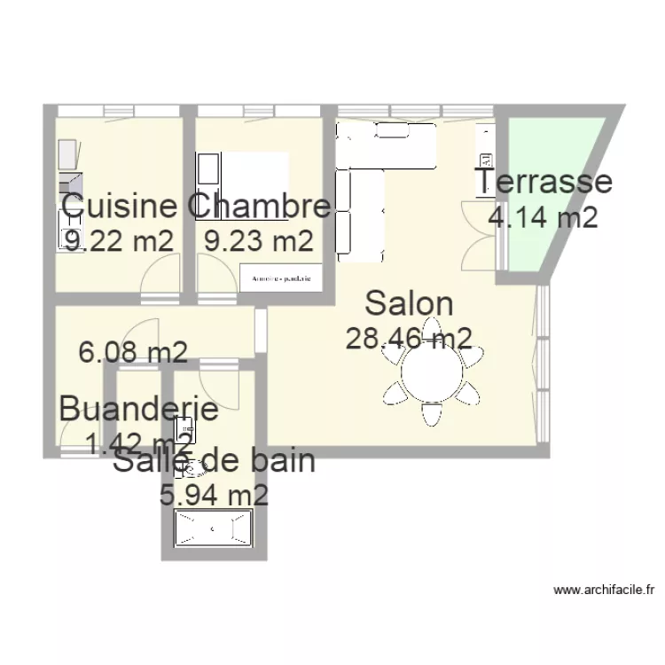 Appartement Laxou CHRISTOPHE. Plan de 
