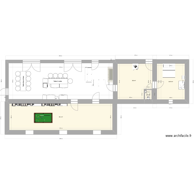 extension. Plan de 0 pièce et 0 m2