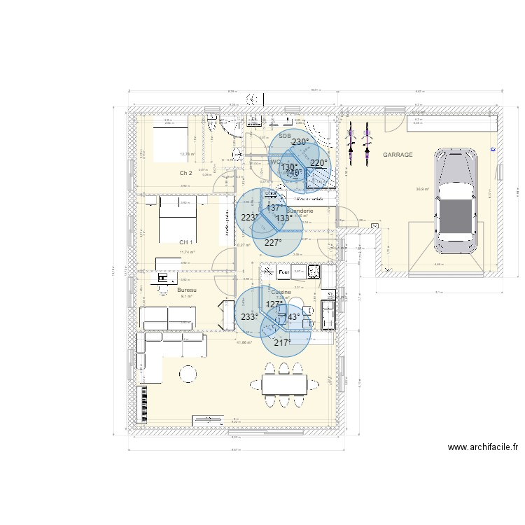 tour du crieu 21. Plan de 13 pièces et 134 m2