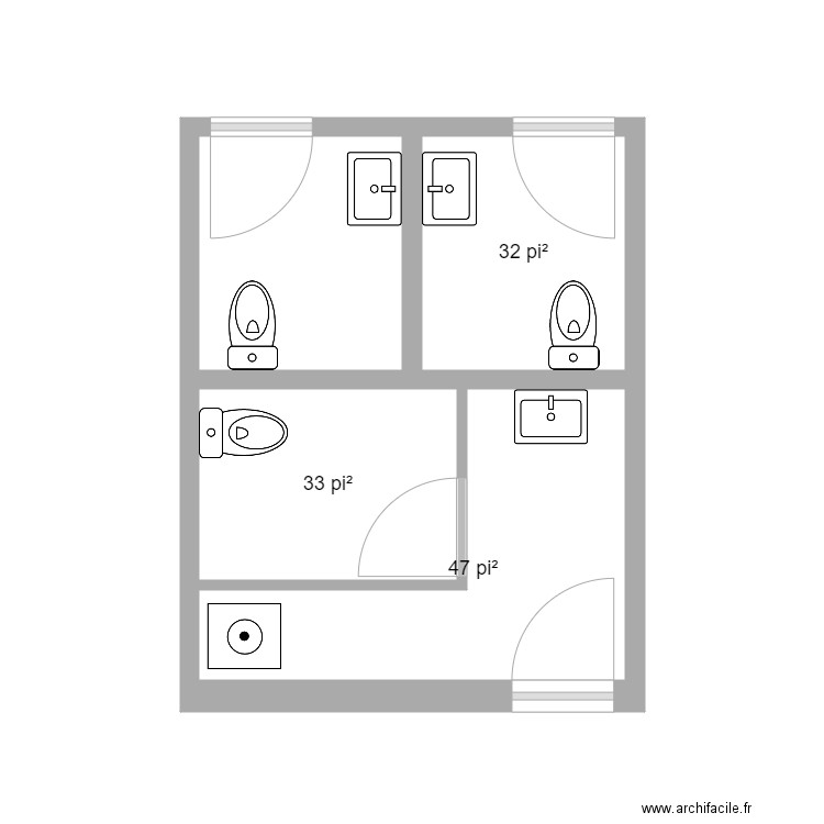 Salle de bain. Plan de 0 pièce et 0 m2