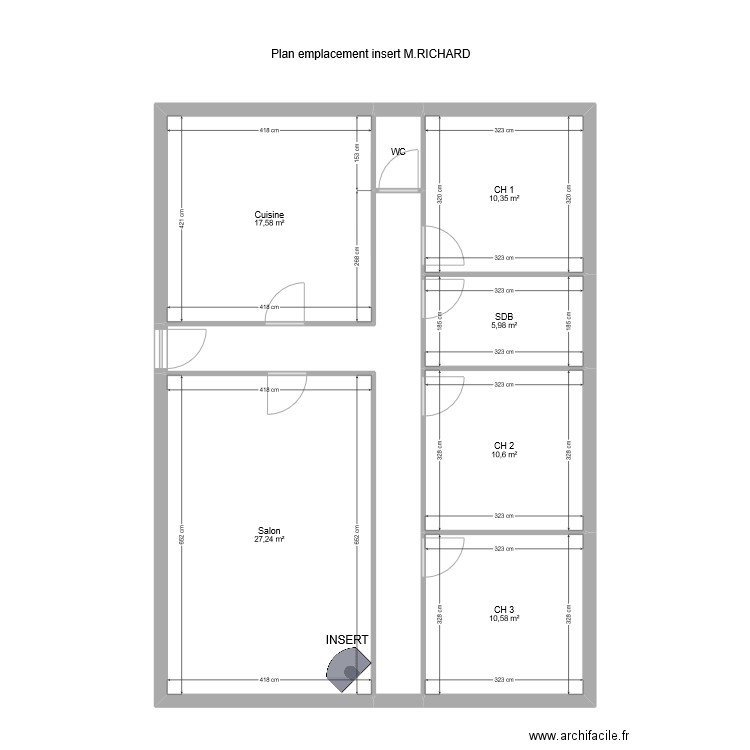 Insert Richard. Plan de 0 pièce et 0 m2