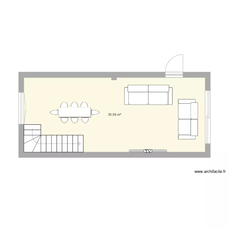 SALON. Plan de 