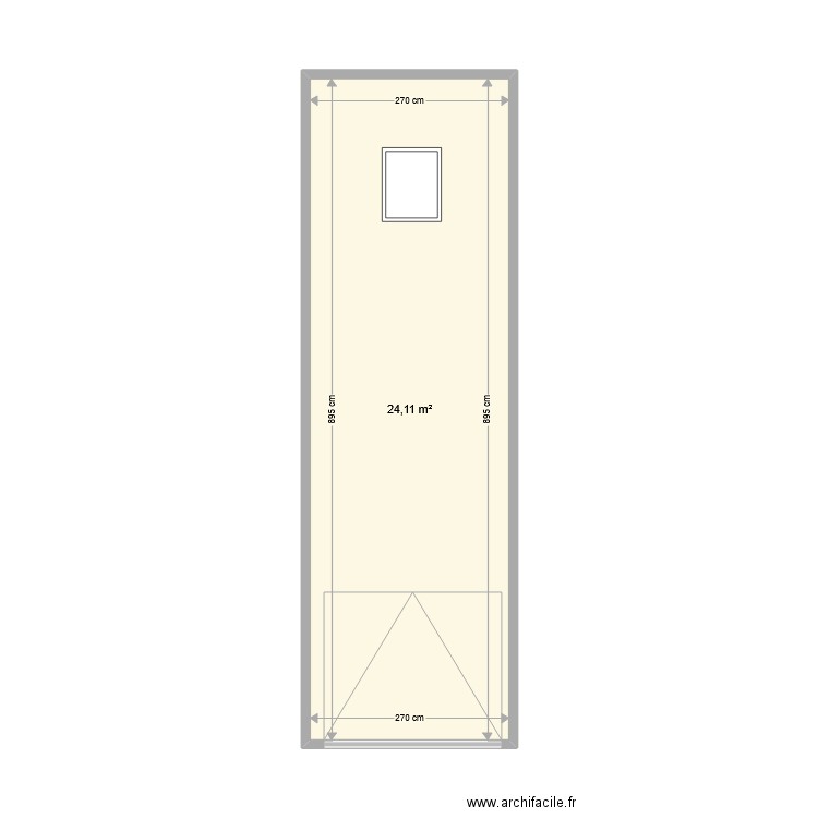 20 Maurice Daniel. Plan de 1 pièce et 24 m2