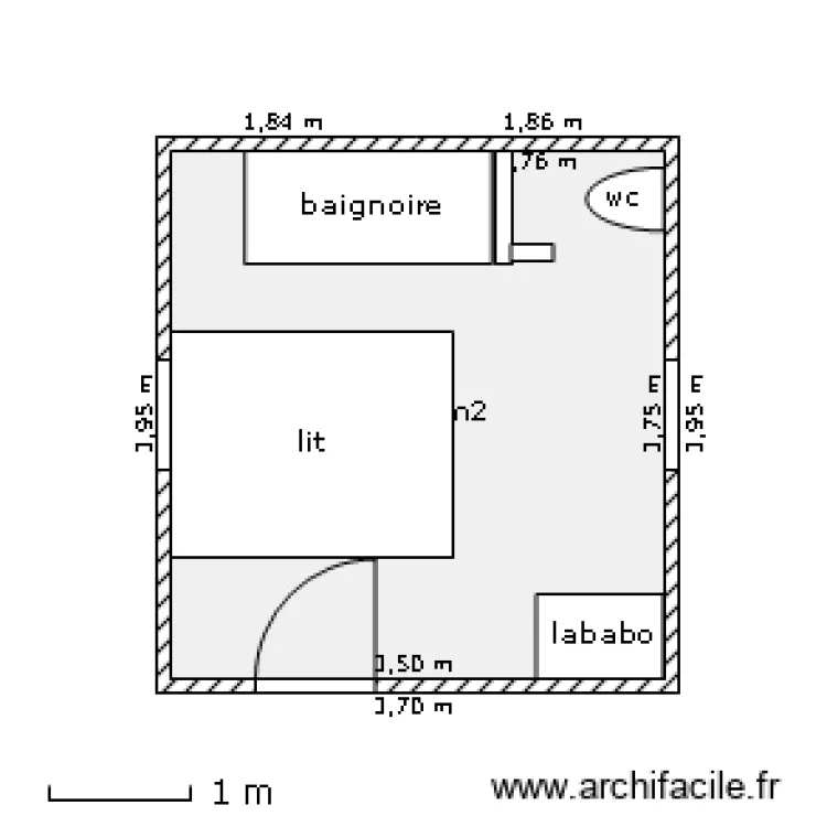 chambre 2. Plan de 