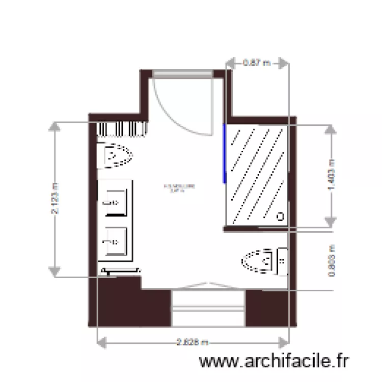 SALLE DE BAIN STAR ACADEMY. Plan de SALLE DE BAIN STAR ACADEMY. Plan de