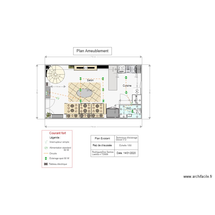 Tech Eclairage n2 1. Plan de 0 pièce et 0 m2