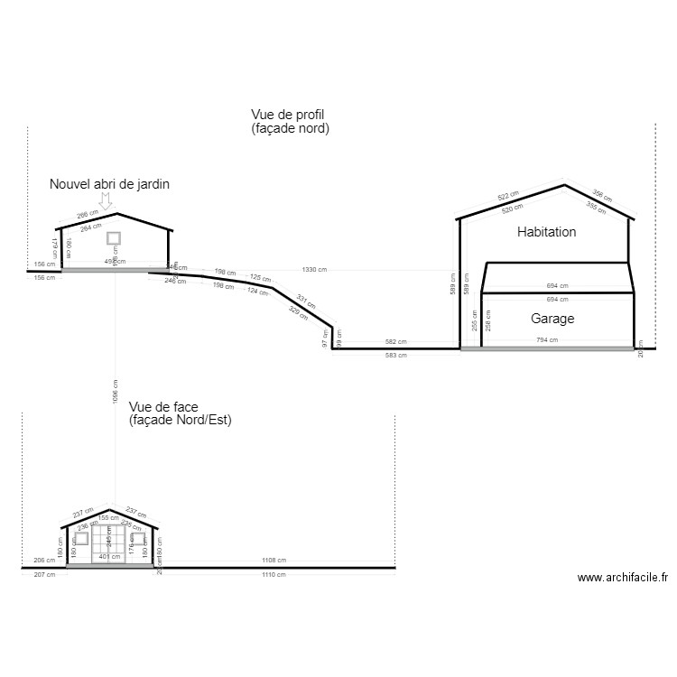 plan de coupe. Plan de 0 pièce et 0 m2