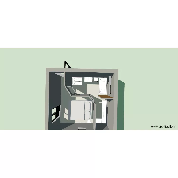 CHAMBRE PARENTALE3. Plan de 2 Pièces et 19 m²