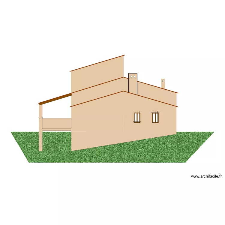 Fa&ccedil;ade est avant travaux. Plan de 