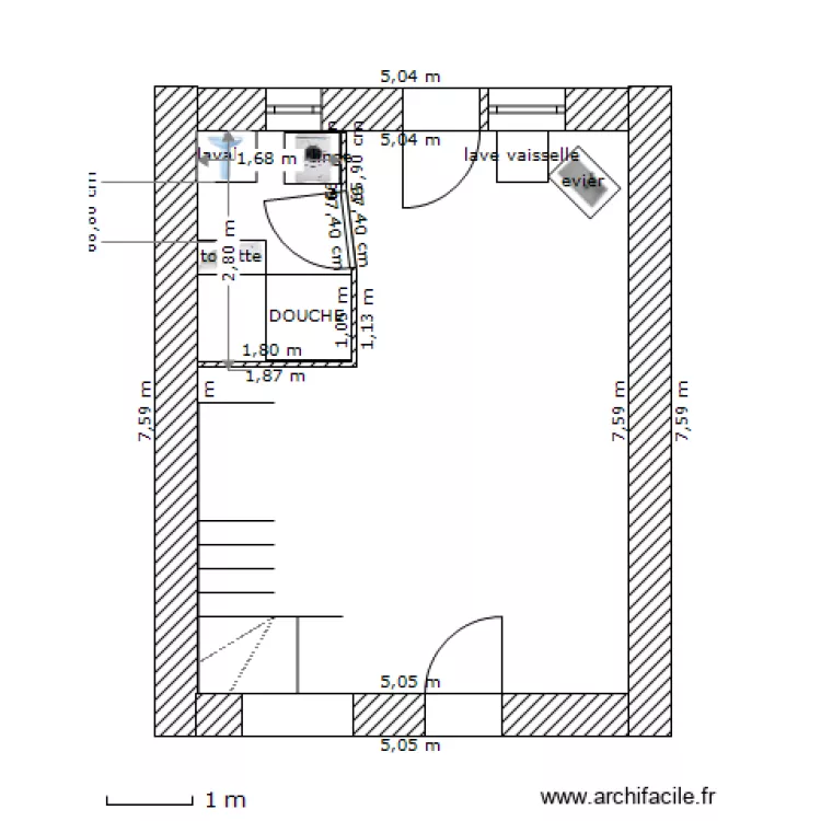 Logement Marg&egrave;s RC. Plan de 
