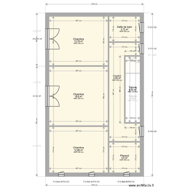 VIGNOUD 12 GENTIANES SEEZ . Plan de 14 pièces et 132 m2