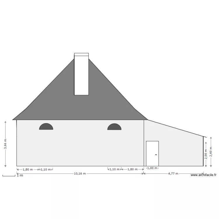 Projet Fa&ccedil;ade Sud 2. Plan de 