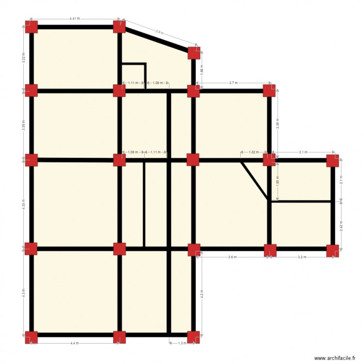 gangi semelles. Plan de 0 pièce et 0 m2