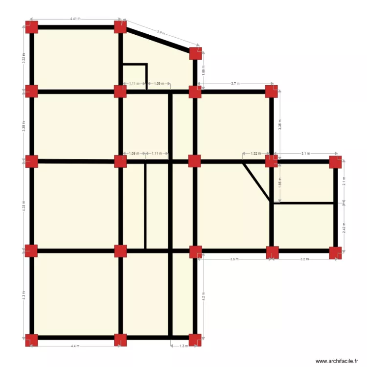 gangi semelles. Plan de 