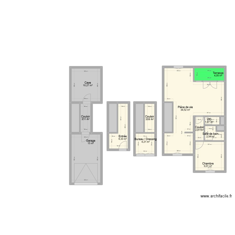 RIVET. Plan de 18 pièces et 106 m2