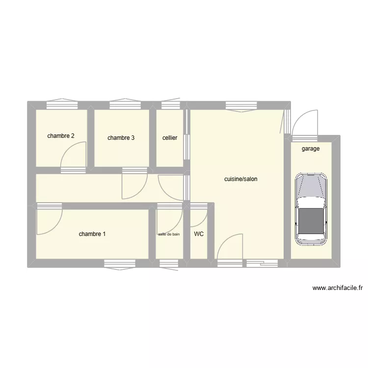avant agrandissement. Plan de 8  et 37 m²
