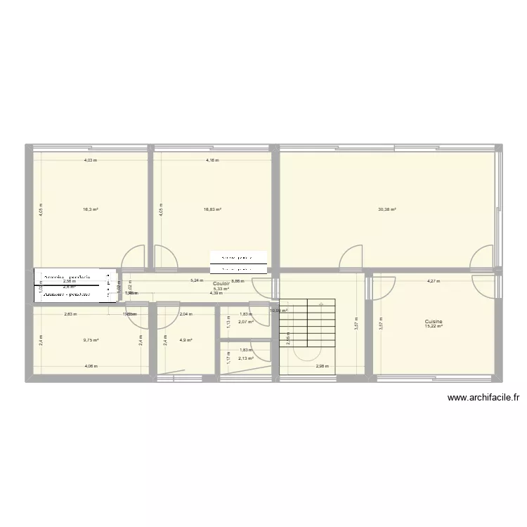 maison les &eacute;pis 2. Plan de 11  et 122 m²