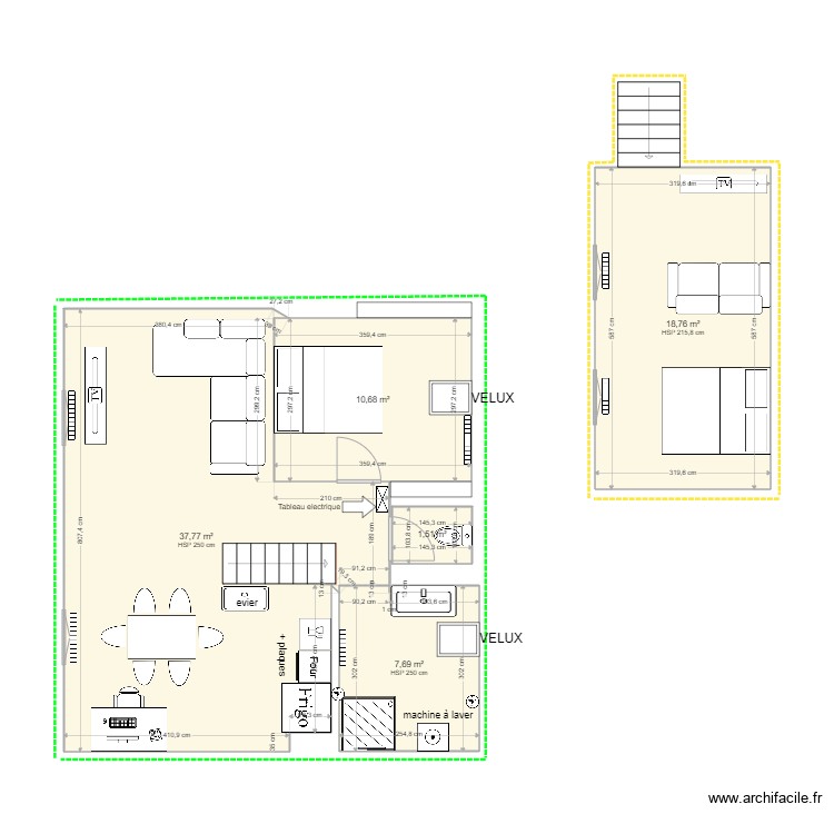 1er etage projet. Plan de 0 pièce et 0 m2