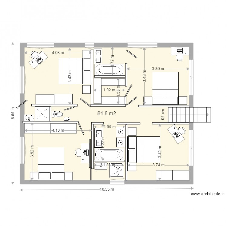st cannat 1 er étage 222. Plan de 0 pièce et 0 m2