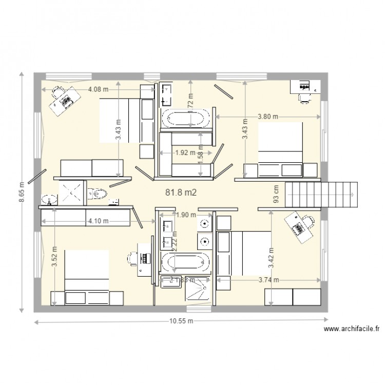 st cannat 1 er étage 222. Plan de 0 pièce et 0 m2