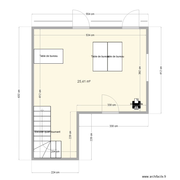 aménagement bureau. Plan de 0 pièce et 0 m2