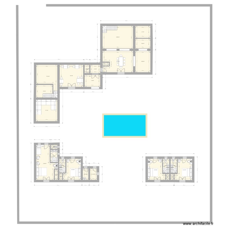 plan 28 02. Plan de 38 pièces et 320 m2