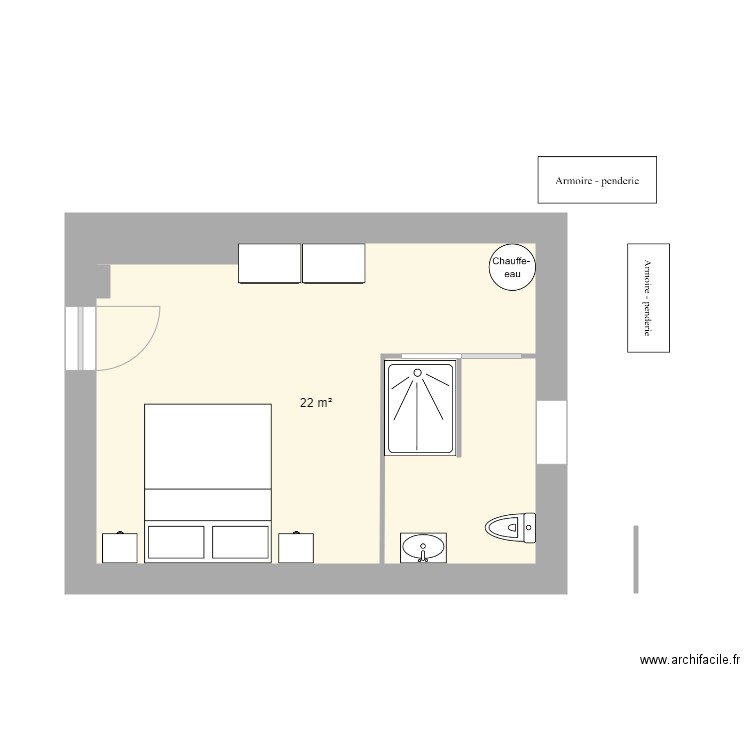 studio 3. Plan de 0 pièce et 0 m2