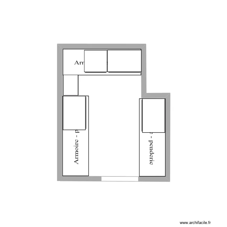 dressing aménagé. Plan de dressing aménagé. Plan de
