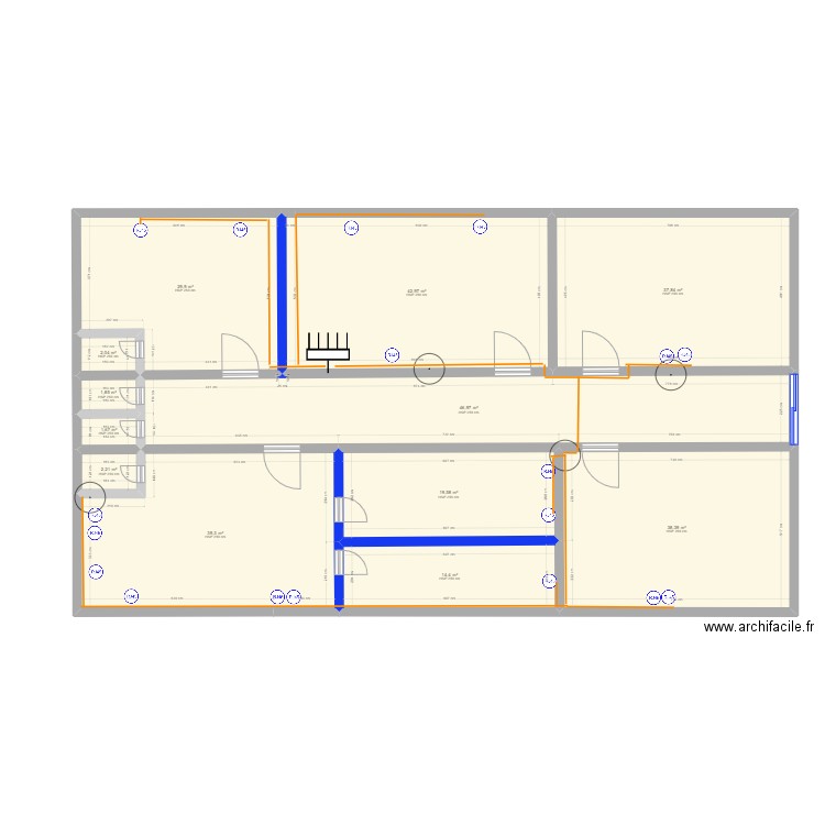 Plan DGAT. Plan de 12 pièces et 277 m2