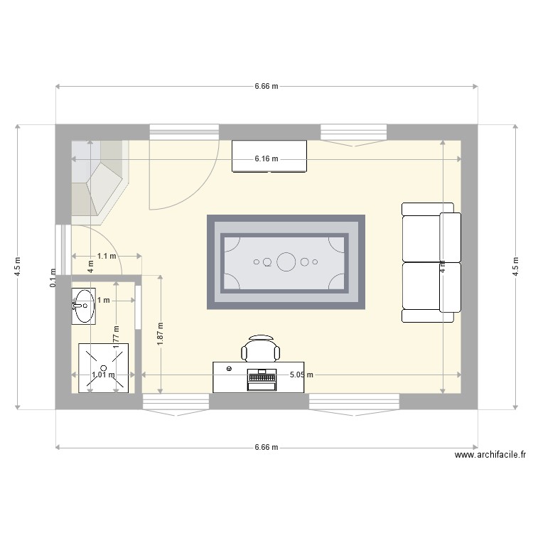 bureau st crepin. Plan de 0 pièce et 0 m2