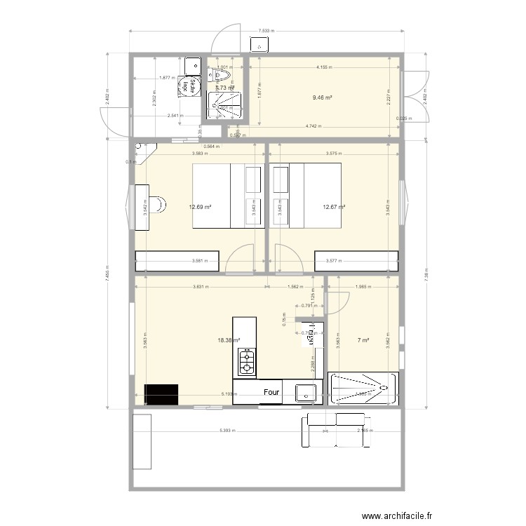 Casa Ian no lugar. Plan de 0 pièce et 0 m2