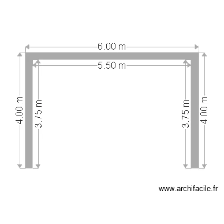 Abri chevaux. Plan de 