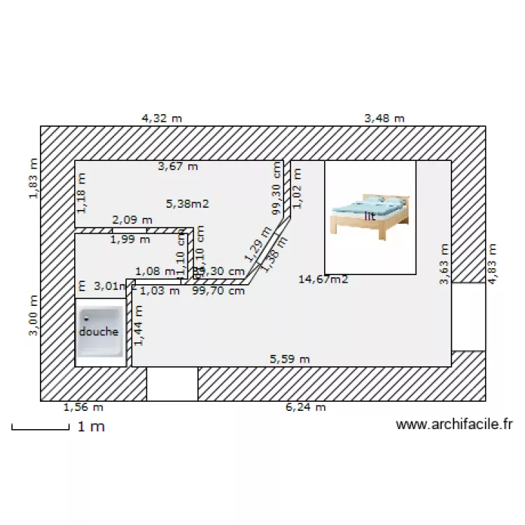 Chambre Parentale. Plan de Chambre Parentale. Plan de