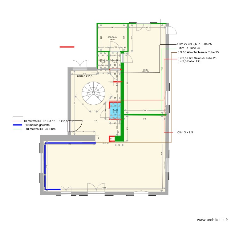 rez de chaussée DEF V1bis. Plan de 0 pièce et 0 m2