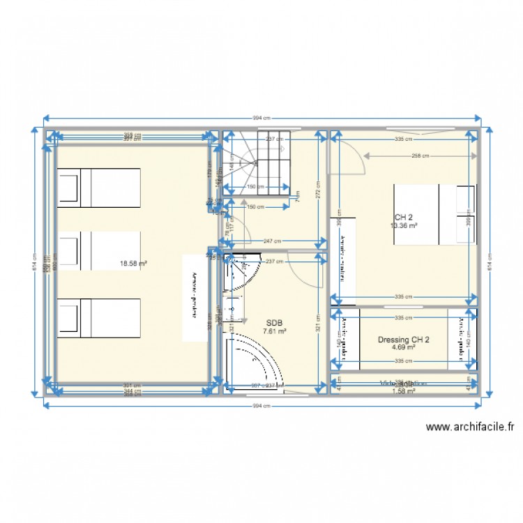 Plan coté 49 V2 . Plan de 0 pièce et 0 m2